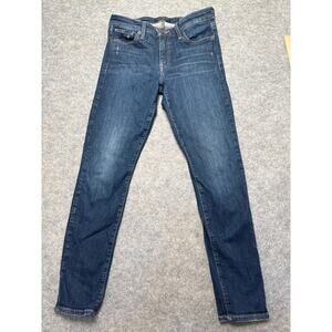 Lucky Brand Mid Rise Skinny Jeans Women’s 4/27 Dark Wash Ankle Stretch Denim